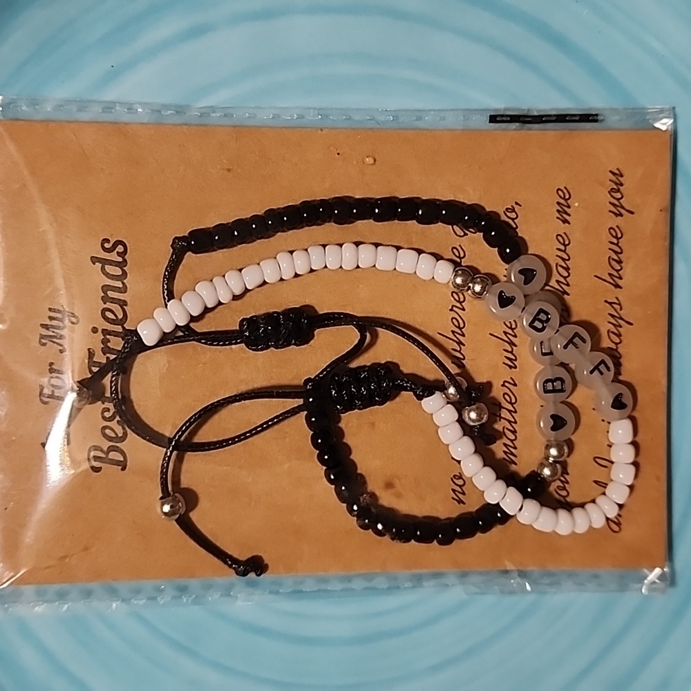 BLACK AND WHITE BFF BRACELETS